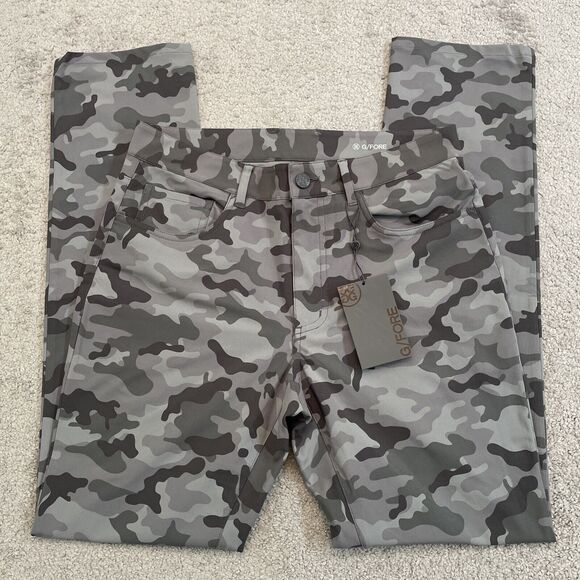 G/FORE Other - G Fore Pants Mens 30 X 32 Camouflage Print Gray Golf Athleisure NWT NEW